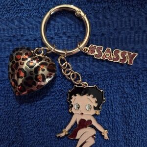 Sassy Keychain with Heart and Character Charm